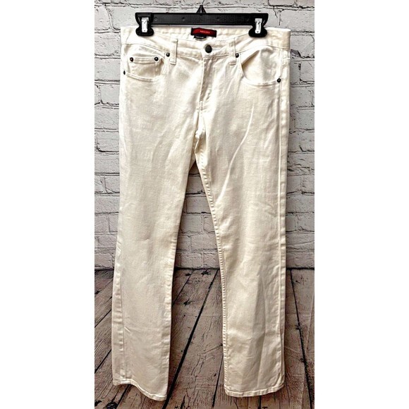 BCBG Maxazria Mid Rise Bootcut White Jeans‎ SZ 30x33 - Picture 1 of 6